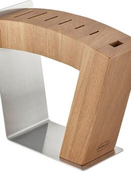 RÖSLE Messerblock MoveX (1tlg), aus Edelstahl und Ulmenholz, zwei Standpositionen, unbestückt