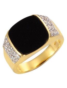 Firetti Fingerring Schmuck Geschenk Silber 925 Herrenring Siegelring Achat, mit Achat, Zirkonia (synth)