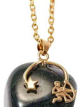 Firetti Kette mit Anhänger Schmuck Geschenk Halsschmuck Anker/Halskette Sternzeichen Geburtsstein, Made in Germany - mit Edelstein