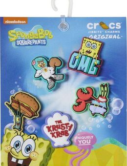 Crocs Schuhanstecker Jibbitz™ Spongebob (Set, 5-tlg., Kein Spielzeug. Nicht für Kinder unter 3 Jahren geeignet), Anstecker mit verschiedenen Motiven