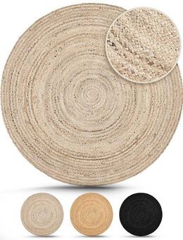 carpetfine Teppich Nele Juteteppich Naturfaser, rund, Höhe: 6 mm, geflochtener Wendeteppich aus 100%Jute, in rund und oval, viele Größen