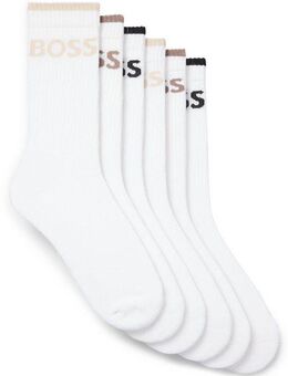BOSS Businesssocken 6P QS Stripe CC (Packung, 6-Paar, 6er) mit BOSS Schriftzug