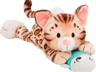 Nici Kuscheltier Homies GREEN, Katze Bengal & Fisch 30 cm liegend