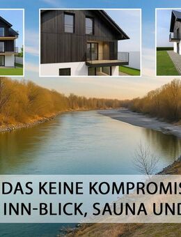Moderne Luxus-Doppelhaushälfte mit Inn-Blick, Sauna, drei Balkonen & hochwertigem Keller – Wohnen in Bestlage von Mühldorf mit www.PEGASUS24.com - Mühldorf (Inn)