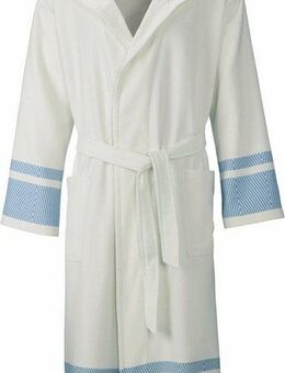 Egeria Unisex-Bademantel Lynn, ideal für Sauna & Spa, Hotelbademantel, Morgenmantel, Langform, Leichtfrottee, Kapuze, Gürtel, mit Kapuze, extraleichte Qualität