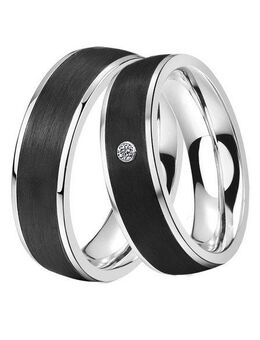 DOOSTI Trauring Schmuck Geschenk Edelstahl Trauring Ehering Partnerring LIEBE, wahlweise mit oder ohne Zirkonia