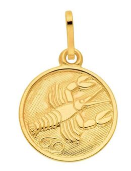 Adelia´s Kettenanhänger 333 Gold Sternzeichen Anhänger Krebs Ø 11,8 mm, Goldschmuck für Damen & Herren