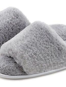 Vivance Hausschuh, Pantolette, Pantoffel, Pantolette mit kuscheligem, warmen Fellimitat VEGAN