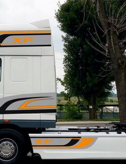 AUFKLEBER Fahrzeugbeschriftung DAF 106 EURO 6 SPACECAB UND SUPER SPACECAB 3 Farben ORANGE Set Set5342 - Wuppertal