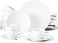 Seltmann Weiden Kombiservice Geschirr-Set, Service Life (30-tlg), 6 Personen, Porzellan, Teller Set, Tassen, weiß, Made in Germany, 30 Teile, für 6 Personen