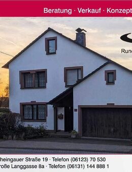 Großes freistehendes Einfamilienhaus mit Fernblick + traumhaftem weiter bebaubarem Grundstück - Rüdesheim (Rhein)