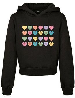 MisterTee Hoodie MisterTee Damen Kids Sweet Heart Candy Cropped Hoody (1-tlg)