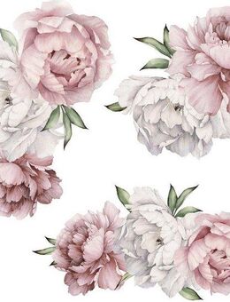 queence Wandtattoo Bine (1 St), Wandbild, Sticker, rosa, Blume, Blüte, selbstklebend