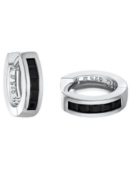 Amor Paar Creolen Black Hoops, 2017295, mit Zirkonia (synth)