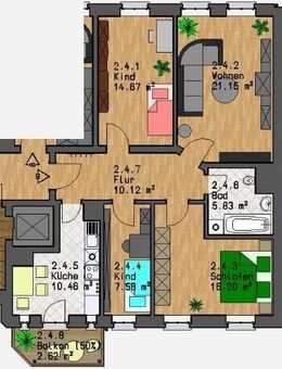 4-Zi-Wohnung in Gohlis mit Balkon - Leipzig