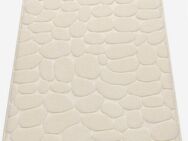 Paco Home Badematte Corby 256, Memory-Schaum Effekt, Höhe 13 mm, rutschhemmend beschichtet, fußbodenheizungsgeeignet, Polyester, rechteckig, Badteppich, Uni Farben, Motiv Steine, Hoch-Tief Effekt