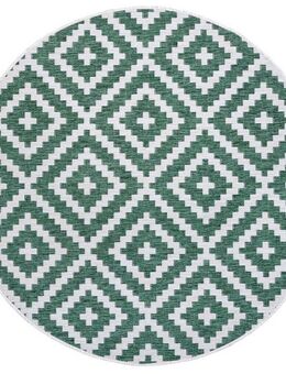 my home Teppich Ronda Wendeteppich, rund, Höhe: 5 mm, Sisal-Optik, Flachgewebe, In- und Outdoor, geometrisches Boho Design