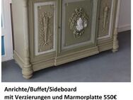 Anrichte, Buffet, Sideboard mit Marmorplatte, antik, 19. Jhdt - Wesseling