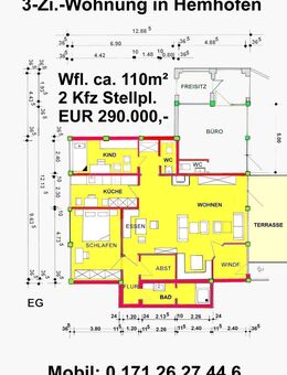 Renovierte barrierefrei zugängliche 3-Zimmer-Eigentumswohnung mit Außenterrasse in Hemhofen - Hemhofen