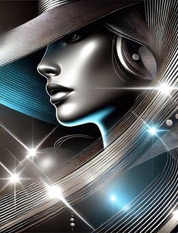 Frau mit Hut, Mini Poster/Fotodruck 20x30 cm glänzend - Celle