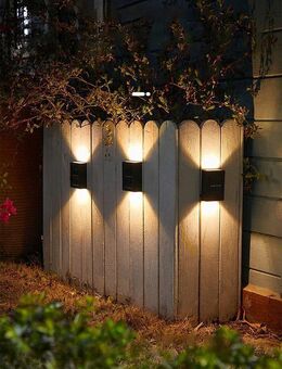 4x Solarleuchte Solarlampe Außen Garten Wandlampe Strahler Haus Set453 - Wuppertal