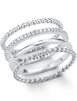s.Oliver Ring-Set 2015038 (Set, 4-tlg), mit Zirkonia (synth)