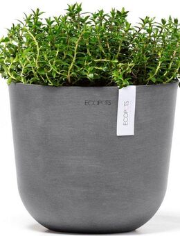 ECOPOTS Blumentopf Oslo Mini 19 Grau, für den Innenbereich
