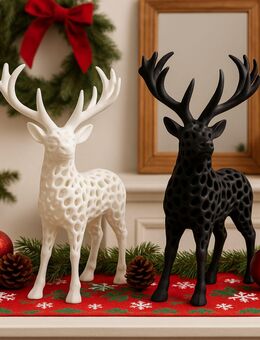 Großer 3D-gedruckter Hirsch – ca. 35 cm hoch - Hamburg