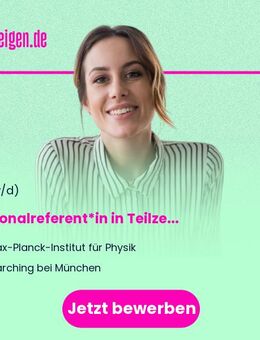 Personalreferent*in (m/w/d) in Teilzeit (max. 30 Wochenstunden) - Garching (München)