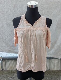 Hollister Cold-Shoulder Sommerbluse – XS | Nude/Rosé | Boho Style - Darmstadt