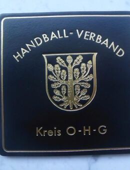 7 Leder Untersetzer Handball-Verband Kreis O-H-G Bierdeckel Coaster Vintage zus. 3,- - Flensburg