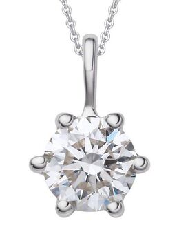 ONE ELEMENT Kettenanhänger 0.25 ct Diamant Brillant Anhänger aus 585 Weißgold, für Damen – klassisch & elegant im Design