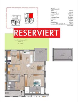 Nunkirchen - 3 Zimmer-Wohnung mit Balkon - Neubau - Wadern