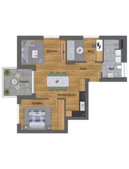 3-Zimmerwohnung mit schönem Grundriss in Tettnang - Zentrum - Tettnang