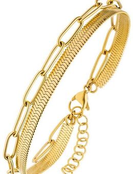 JOBO Armband, aus Edelstahl goldfarben beschichtet 20 cm