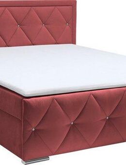 Leonique Boxbett Alfie, Topseller! Inkl. Bettkasten&Topper, Wahlweise mit Knopfsteppung oder Strasssteinen, H2, H3 und H4 wählbar