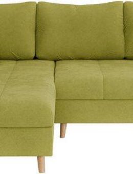 Home affaire Ecksofa CHARRE L-Form mit Ottomane, Maße B/T/H: 231/161/81 cm, feine Steppung, lose Rücken- und Zierkissen, auch in Cord und Bouclé