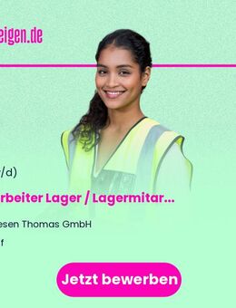 Mitarbeiter Lager / Lagermitarbeier / Lagerist / Fachlagerist / Lagerfachkraft / Fachkraft für Lagerlogistik (m/w/d) - Hof