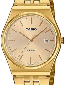 CASIO TIMELESS COLLECTION Quarzuhr MTP-B145G-9AVEF, Armbanduhr, Herrenuhr, Damenuhr, Jugendliche, Datum, Edelstahlarmband