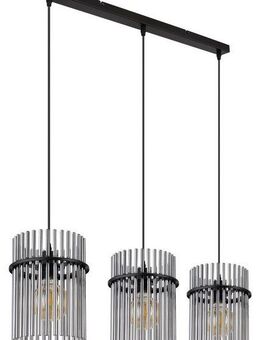 GLOBO LIGHTING Pendelleuchte GORLEY, ohne Leuchtmittel, Design Glasstäbe, Deckenlampe, Wohnzimmer, Esszimmer, Hängeleuchte