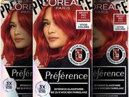 L'ORÉAL PARIS Coloration Permanente Haarfarbe, Hellrot, Packung, 3-tlg., mit pflegender Formel