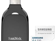 Speicherkartenleser SanDisk, SD Laufwerk, USB 3.0 Typ A, MicroSDXC 64GB, Samsung EVOPlus mit einer Datenübertragung von bis zu 130MB/s, inklusive SD-Adapter - Fürth