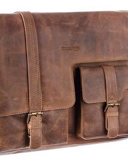 GreenLand Nature Messenger Bag Montenegro, aus Rindsleder mit Laptopfach
