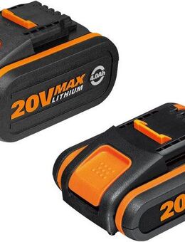Worx WA3605 PowerShare Akku-Set (20 V, 2 St), zum Aufladen von WORX Geräten, für alle WORX Elektro- & Gartengeräte