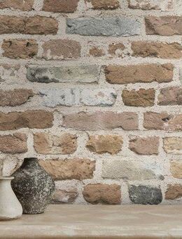 A.S. Création Vliestapete Bricks & Stones Backstein Steinoptik, leicht strukturiert, gemustert, matt, neutral, (1 St), Steintapete Backstein Tapete Tapeten Wohnzimmer Schlafzimmer Küche