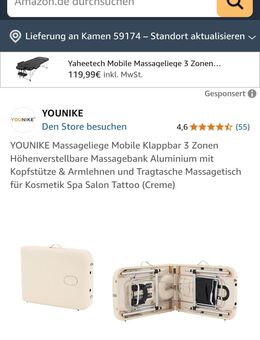 Kosmetik liege mit Lampe super auch für mobile besuche - Werne