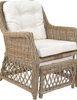 Home affaire Rattanstuhl, Handarbeit, Maße (B/T/H): (67/75/91)