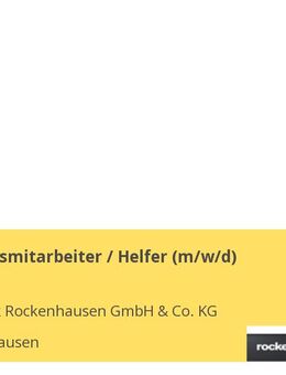 Produktionsmitarbeiter / Helfer (w/m/d) - Rockenhausen