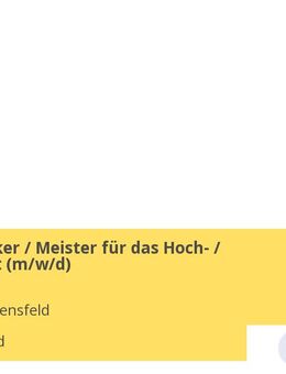 Bauteuhniker / Meister für das Hoch- / Tirfbauamt (m/w/d) - Ebensfeld