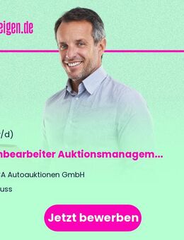 Sachbearbeiter Auktionsmanagement (w/m/d) - Neuss